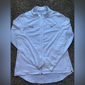 Women’s M Nike Dri-Fit long sleeve running jacket white